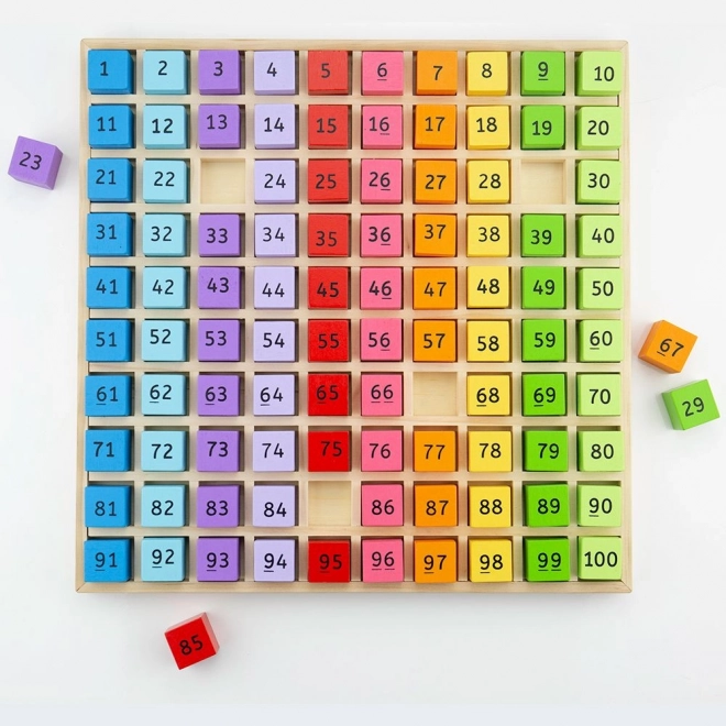 Jouet éducatif Bigjigs Toys – Chiffres en bois dans un plateau