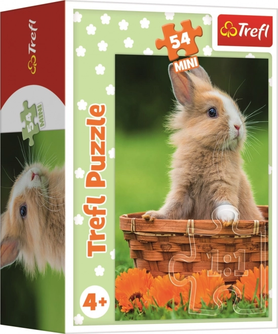 Puzzle Trefl Jolies petites bêtes : lapin dans un panier 54 pièces