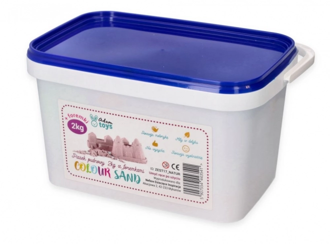 ADAM TOYS Sable cinétique rose 2 kg + moules et pelle