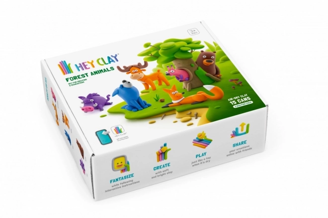 Hey Clay ensemble de pâte à modeler Animaux des bois