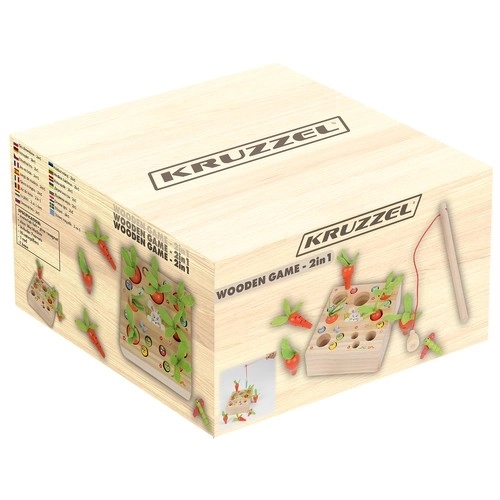 Jeu en bois Montessori 2-en-1 - Jardin de carottes pour enfants