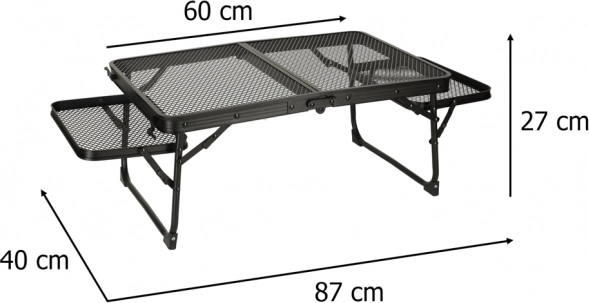 Table de camping pliante avec structure en aluminium