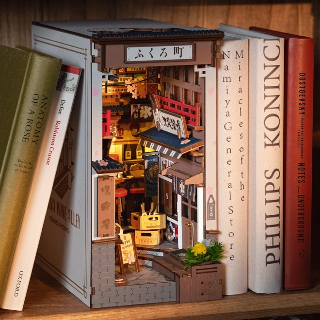 Cale-livre puzzle 3D Sakura Lane avec vin