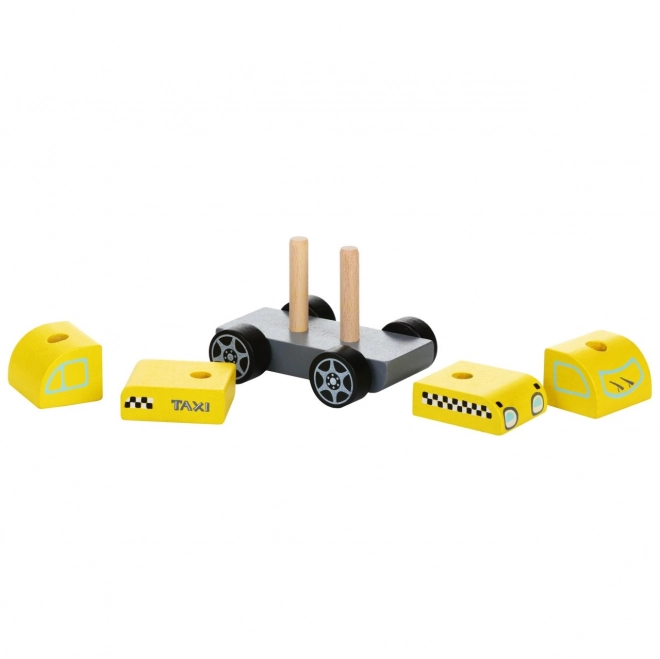 CUBIKA 13159 Taxi voiture - puzzle en bois 5 pièces