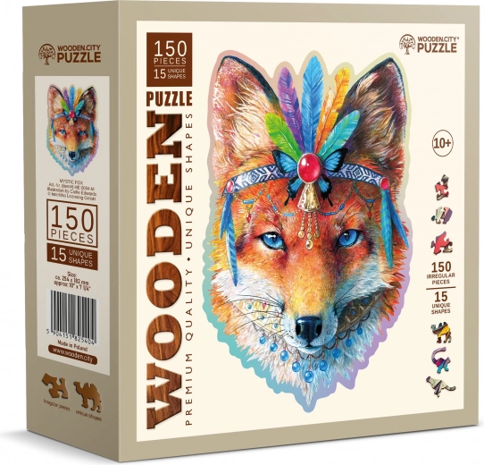 Puzzle en bois Renard mystique 150 pièces WOODEN CITY