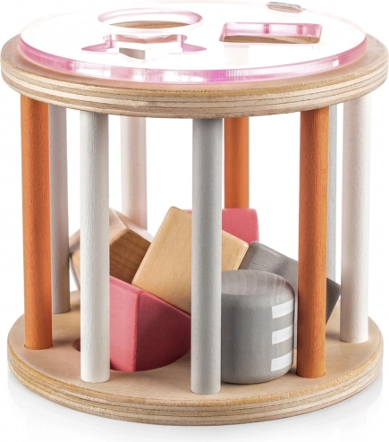 Jeu d’insertion en bois, Rose