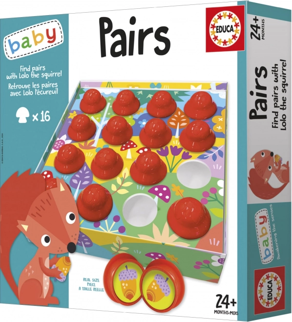 EDUCA Baby Cherche les paires avec l'écureuil Lolo
