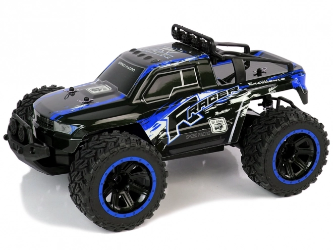 Tout-Terrain R/C 2.4 G amortisseurs 1:12 bleu