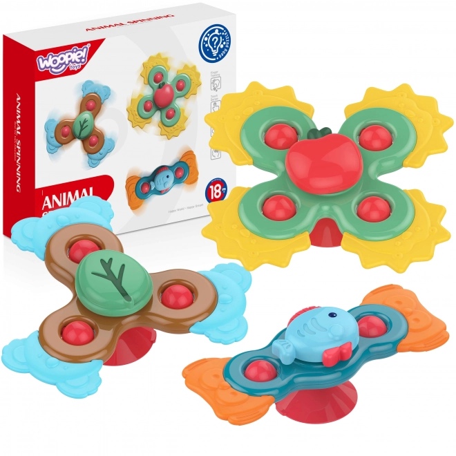 Woopie spinners sensoriels éducatifs pour enfants 3 en 1 en couleurs vives