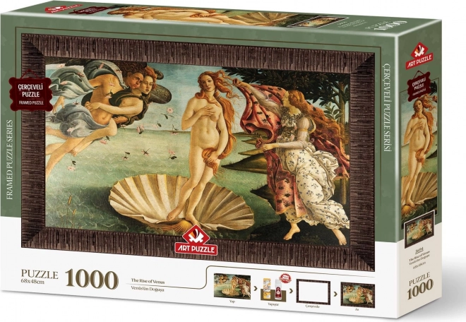 ART PUZZLE Puzzle avec cadre et colle 3-en-1 1000 pièces – Naissance de Vénus