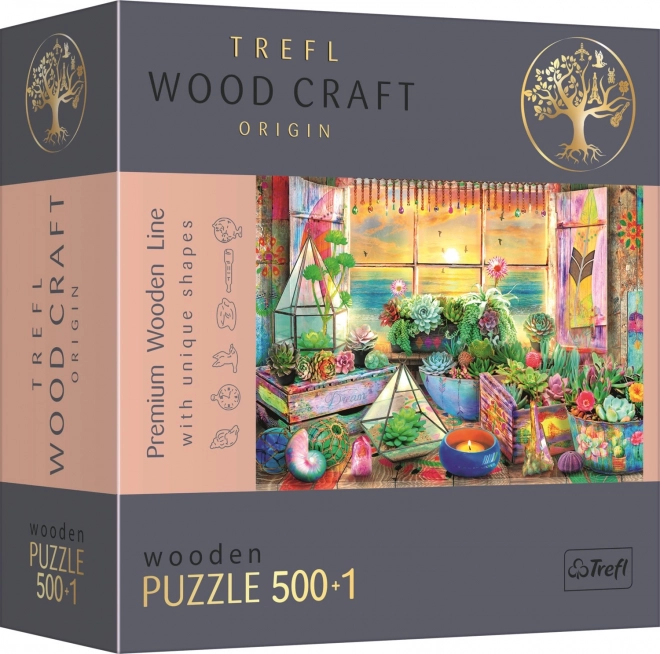 Puzzle à assembler TREFL Wood Craft Origin Maison de plage 501 pièces