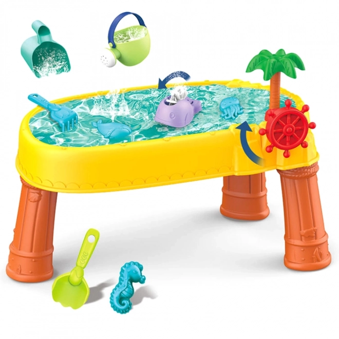 Table d'eau Woopie 2-en-1 bac à sable et bateau pirate