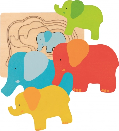 Goki puzzle à couches éléphant