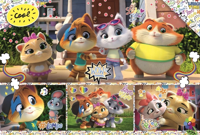 Puzzle 100 pièces 44 CATS – bande d’amis soudée