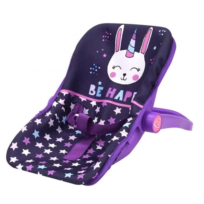 Siège auto pour poupée - Étoiles avec licorne