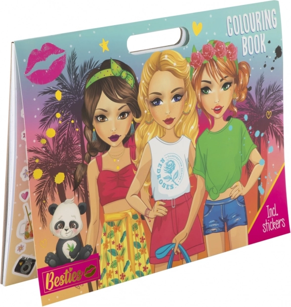 Cahier de coloriage Besties avec autocollants
