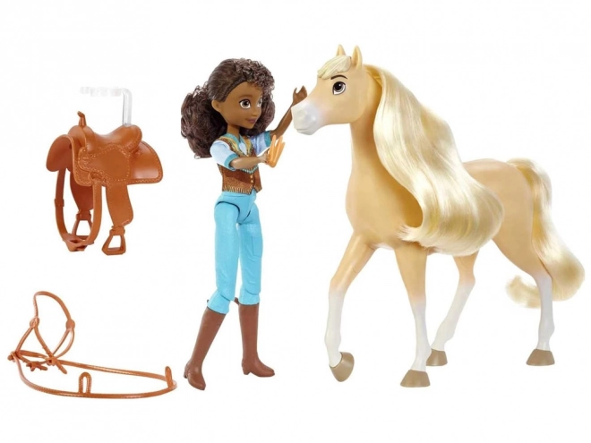 Marionnette Spirit Pru et cheval Slisznotka de DreamWorks