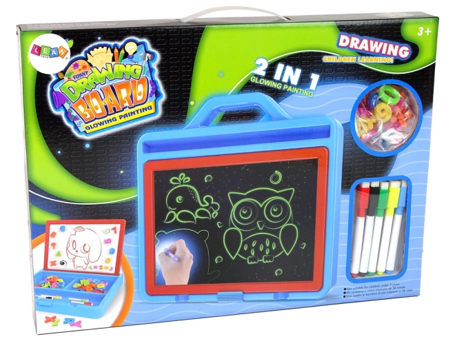 Tableau de dessin magnétique Glowing Paint 2 en 1