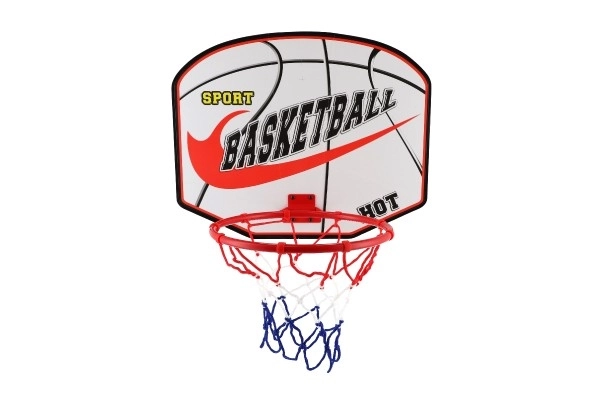 Ensemble de basket avec panneau en bois et ballon