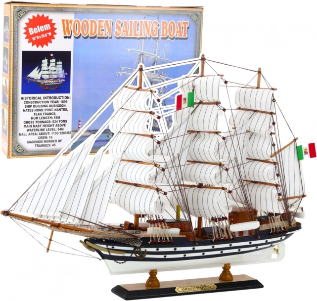 Modèle décoratif Voilier Amerigo Vespucci 64x46 cm