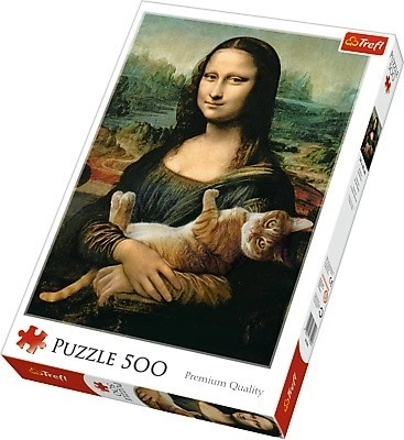 Puzzle Mona Lisa avec le chat Mruček, 500 pièces