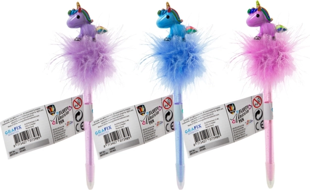Stylo coloré avec licorne
