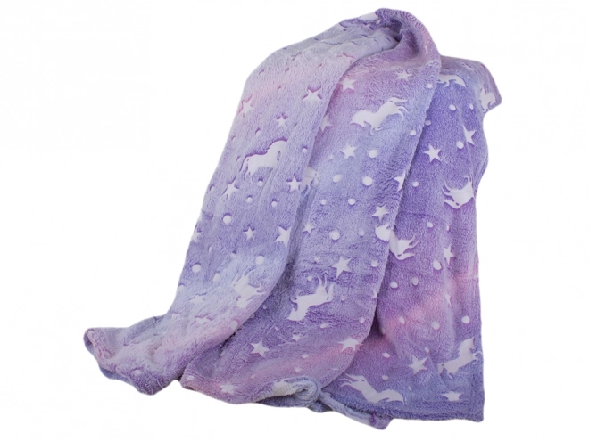 Couverture lumineuse avec poneys 150x200 cm