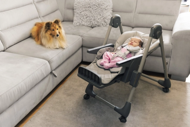 Chaise haute pour enfant Monti 2, Gris Diamant