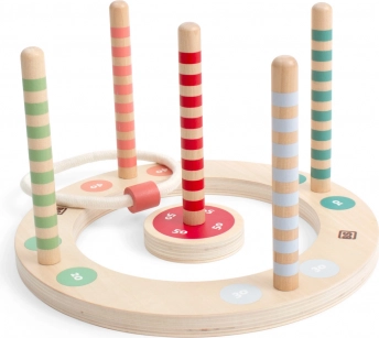 Jeu en bois pour le jardin - lancer d’anneaux