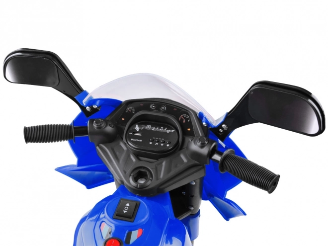 Moto de sport pour enfants avec éclairage LED coloré – Bleu