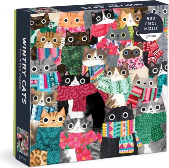 Puzzle Galison Chats d’hiver 500 pièces