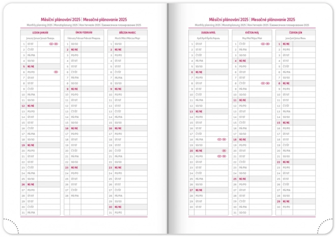 AGENDA Hebdomadaire Ajax 2025, vert, 15 x 21 cm