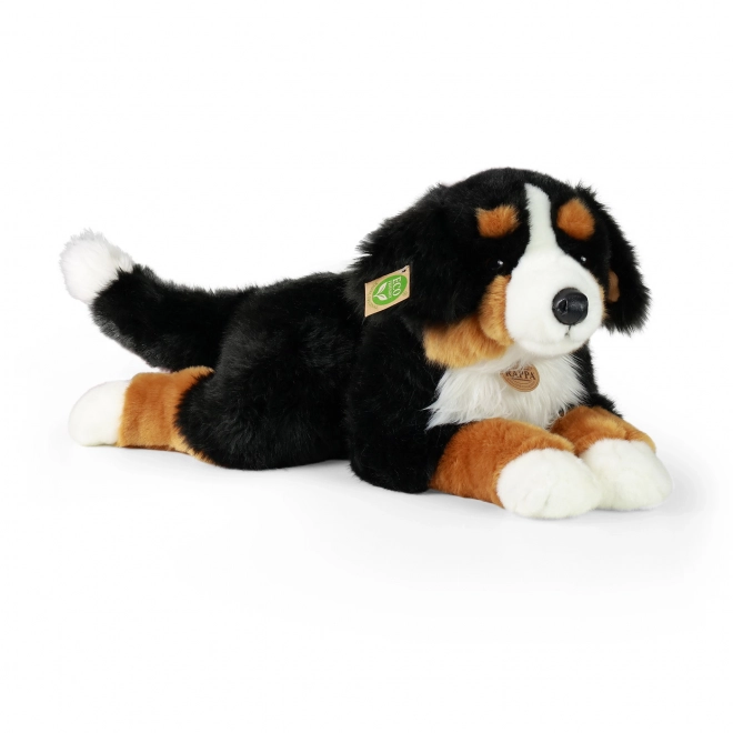 Grand chien de berger bernois en peluche couché 61 cm