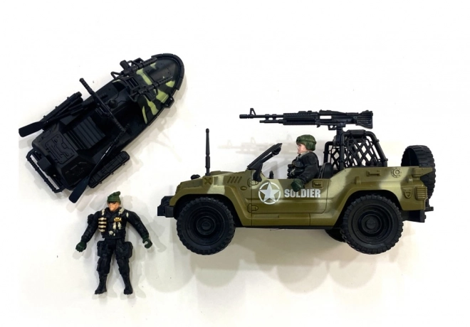 Ensemble militaire avec figurines