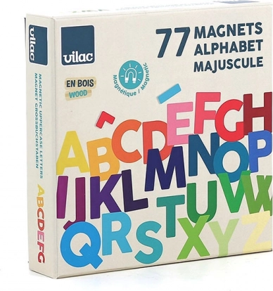 Vilac Alphabet magnétique en bois - Lettres majuscules