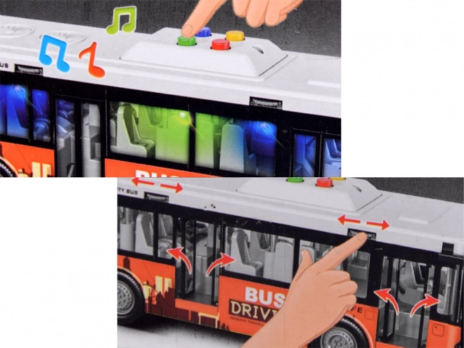 Grand bus avec sons et lumières
