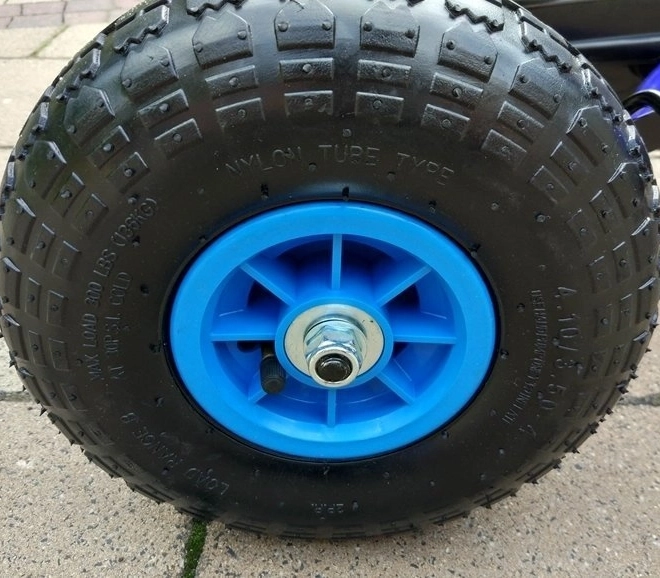 Kart à pédales pneumatique + Pneus gonflables + Siège réglable – Bleu