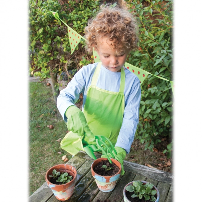 Ensemble d'outils de jardin en plastique vert
