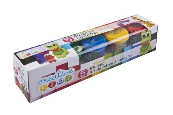 Pâte à modeler dans un pot 5 pcs mélange de couleurs dans une boîte 40x8x8cm