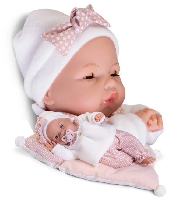 Antonio Juan 14363 BIMBA - poupée bébé qui clignote avec des sons et un corps doux en tissu - 37 cm
