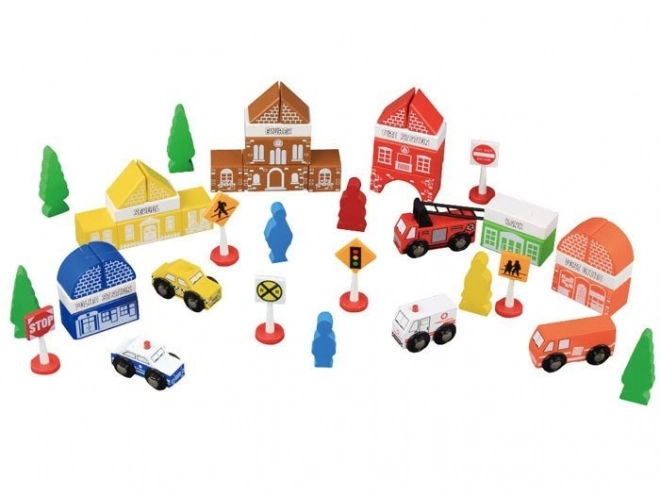 Blocs en bois Ville Station de pompiers