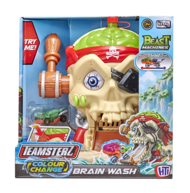 Teamsterz crâne de pirate avec une petite voiture changeante