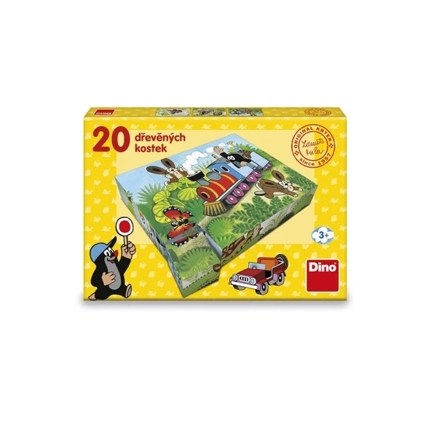 Cubes Krtek et transport - Cubes en bois avec images