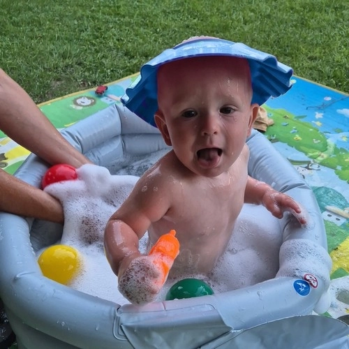 Abat-jour de bain bleu pour enfants
