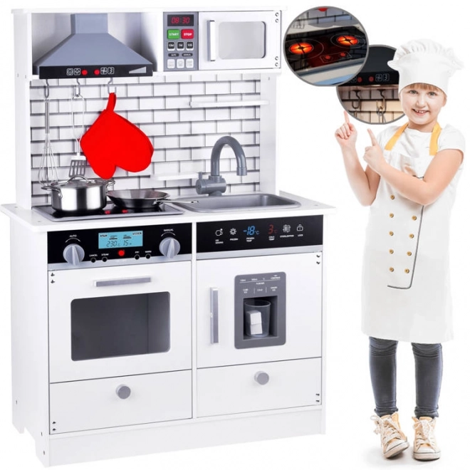 Grande cuisine en bois avec lumières et sons