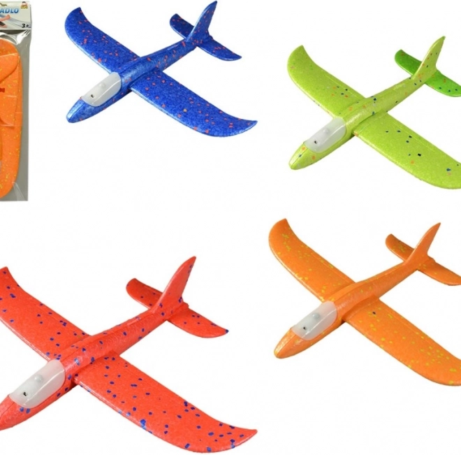 Avion à lancer avec lumière LED