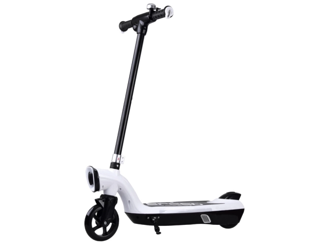 Trottinette électrique avec éclairage LED – Blanc