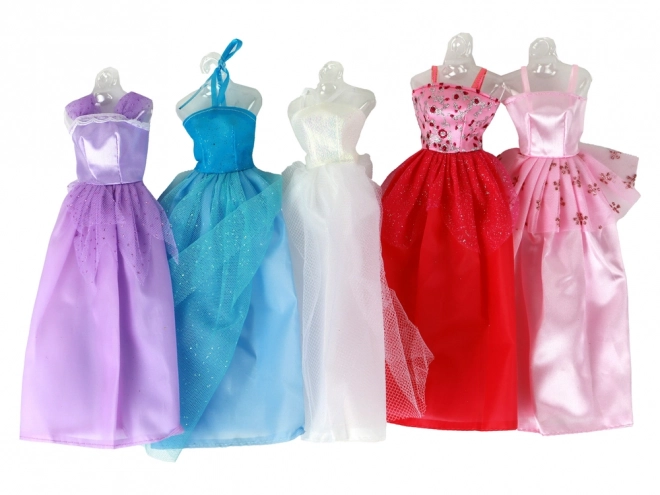 Poupée Enfant Longs cheveux blonds Garde-robe Chaussures Robes Accessoires Violet