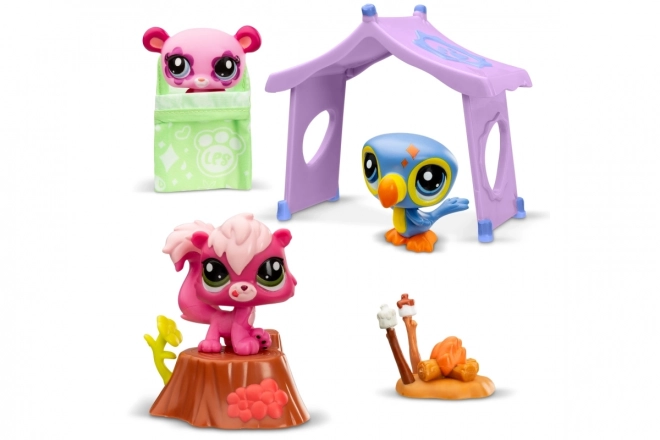 Ensemble de camping Littlest Pet Shop 3 figurines