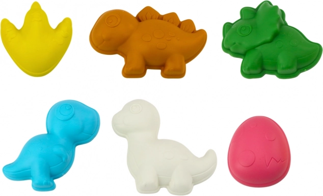 6 moules dinosaures pour un jeu créatif
